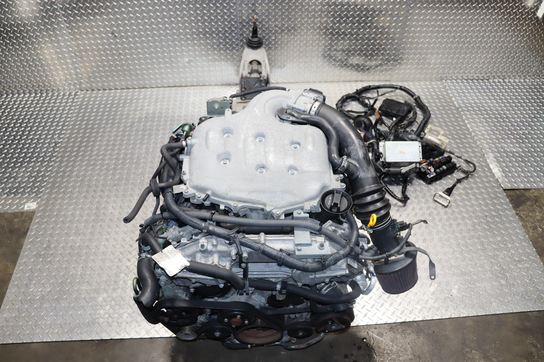 IMG_5074 JDM VQ35DE 03-05 NISSAN 350Z ENGINE W/ 6 SPEED TRANSMISSION INFINITI G35 3.5L WIRING ECU - Image 1