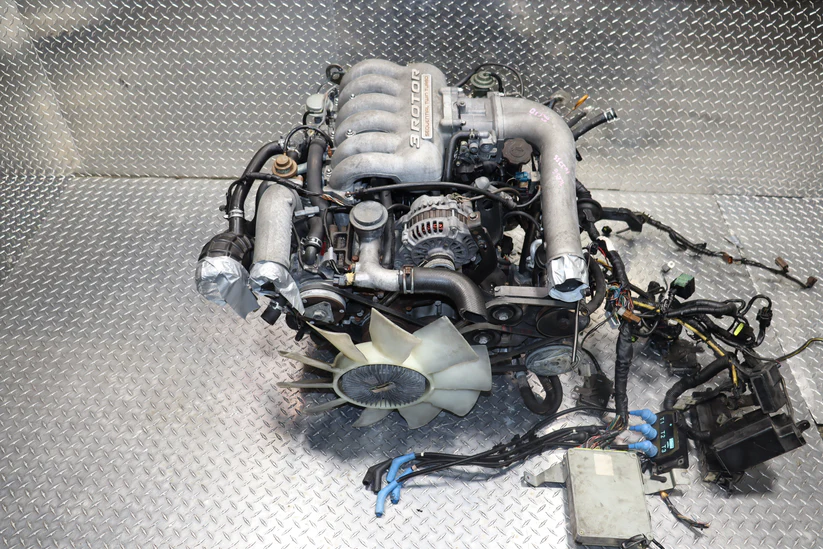 IMG_5111 JDM 20B REW 3 ROTOR Twin-Turbo Mazda EUNOS COSMO Engine 90-95 AT Transmission ROTARY ENGINE - Image 1