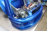 JDM SUBARU IMPREZA WRX STI S202 GDB BUGEYE COMPLETE FRONT END NOSE CUT 392/400 - Image 7